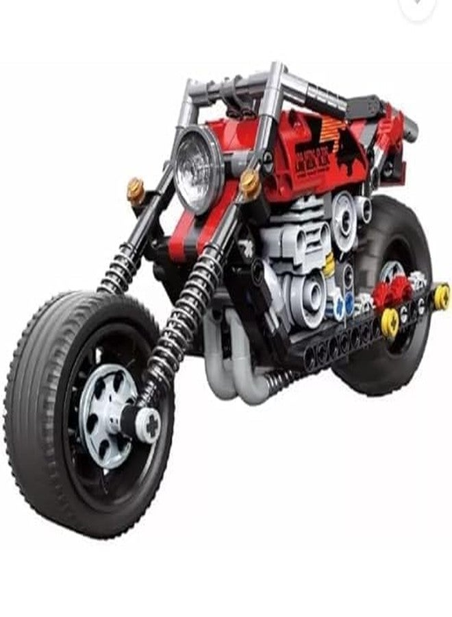 Wonder Digital سلسلة Wonder Digital Constructor Motorcycle Architect، سيارة سباق فائقة السرعة تعمل بالسحب للخلف، لعبة بناء تعليمية للأطفال (سيارة سباق فائقة السرعة - دراجة نارية) - Image 1